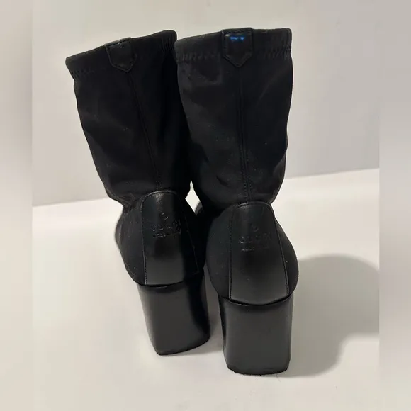 Gucci Black Nylon Sock Ankle Boots- Size 8