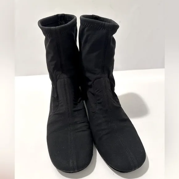 Gucci Black Nylon Sock Ankle Boots- Size 8