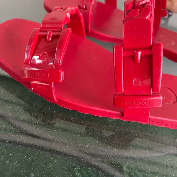 Gucci SIZE 40  Women's Red Slide Sandals