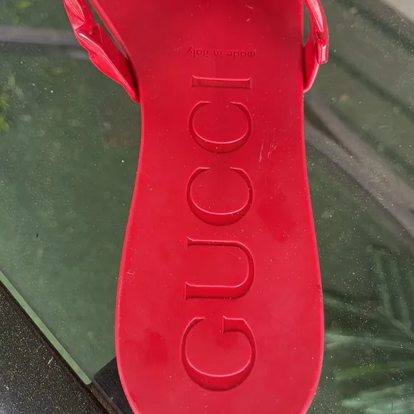 Gucci SIZE 40  Women's Red Slide Sandals