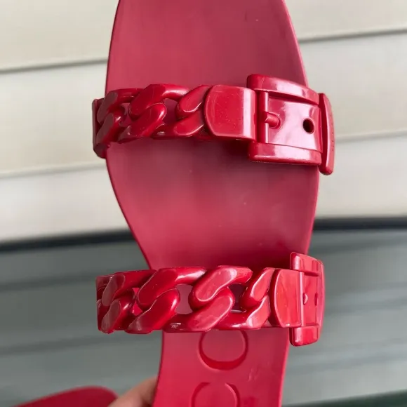Gucci SIZE 40  Women's Red Slide Sandals
