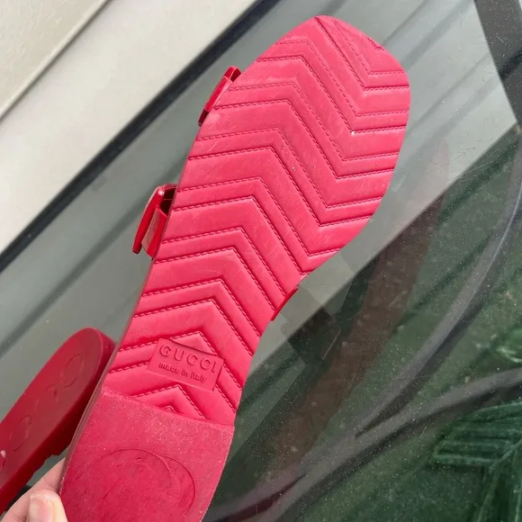 Gucci SIZE 40  Women's Red Slide Sandals