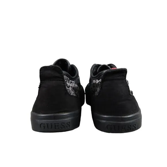 Guess Shoes Womens 5.5 Sneakers Fashion Black Logo Casual Lace Up Trainer Diedra