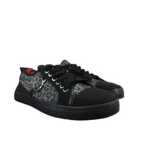 Guess Shoes Womens 5.5 Sneakers Fashion Black Logo Casual Lace Up Trainer Diedra