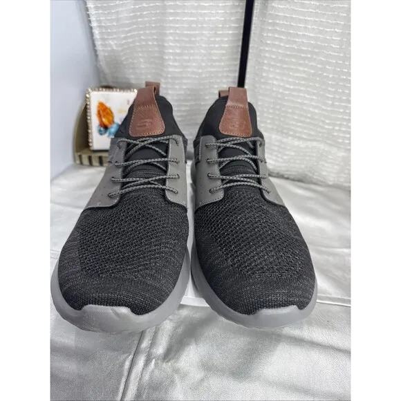 (H3) Mens Skechers® Delson 3.0 Men's Casual Shoes Black Gray Color Size US 13