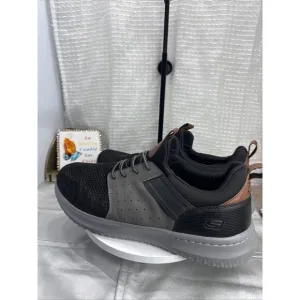 (H3) Mens Skechers® Delson 3.0 Men's Casual Shoes Black Gray Color Size US 13