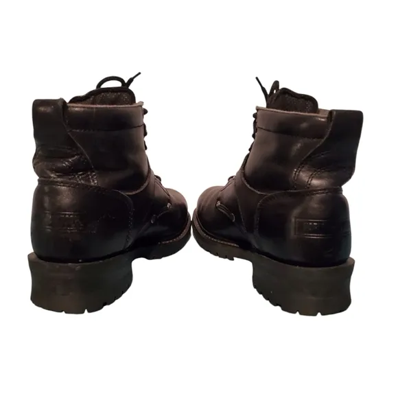Harley Davidson Black Leather Harness Ankle Moto Riding Boots Women's Size 10