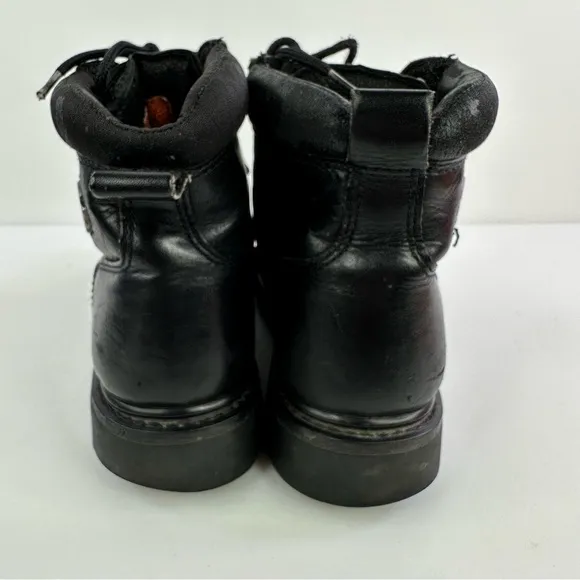 Harley-Davidson Men's 91610 Black Leather Ankle Biker Boots - Size 7