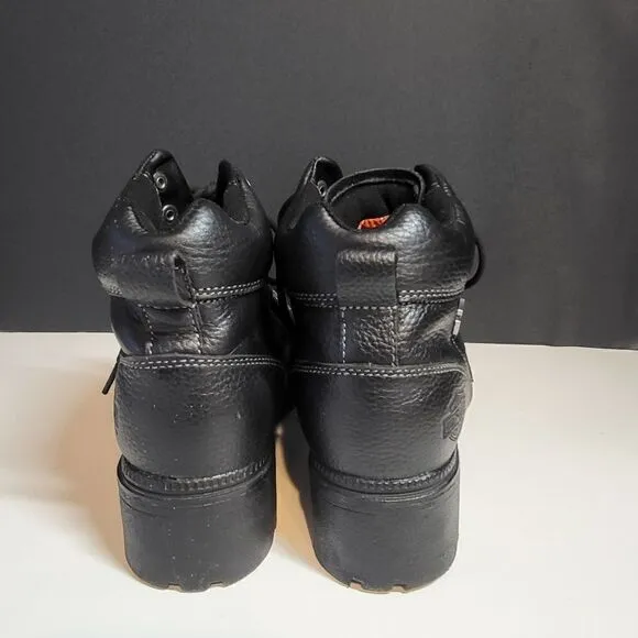 Harley-Davidson Women's Black Leather Ankle Boots
