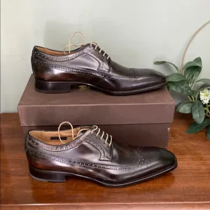 Harris men’s genuine leather dress shoes, deep brown, size 11, NWT