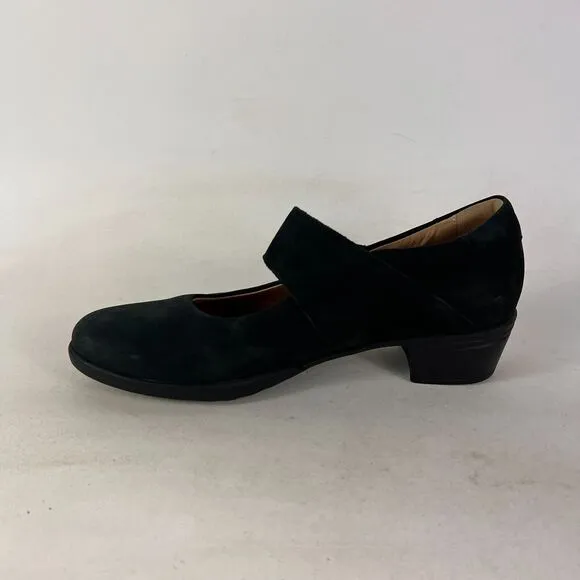 Hartjes mary jane women's size 6.5 black suede minimalist heels comfort shoes