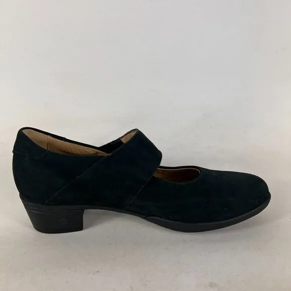 Hartjes mary jane women's size 6.5 black suede minimalist heels comfort shoes