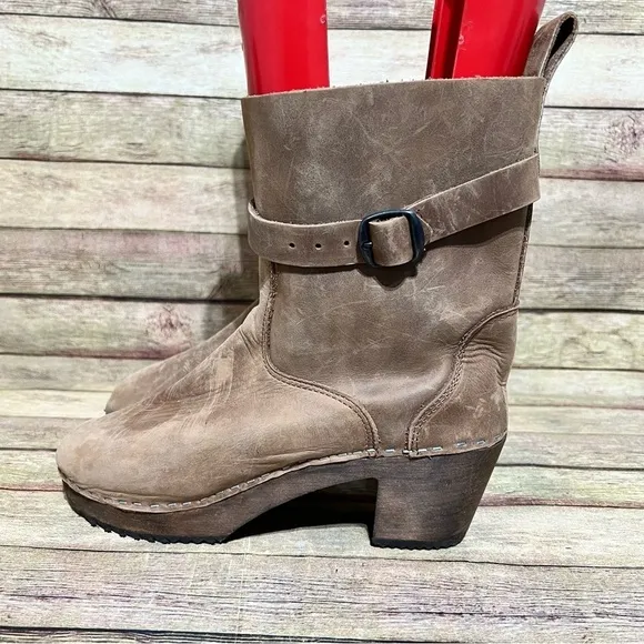 Hasbeens Brown Leather Ankle Boots
