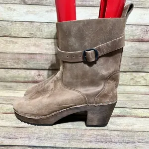 Hasbeens Brown Leather Ankle Boots