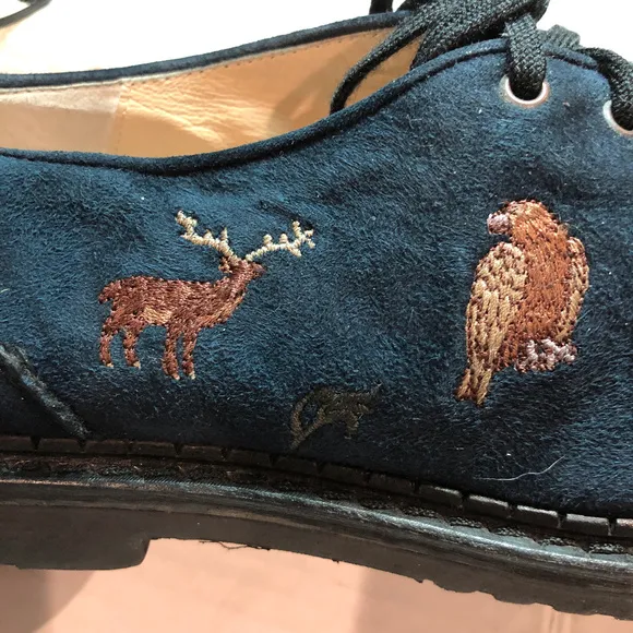 Haus Belir Embroidered Wildlife Loafers Size 6.5