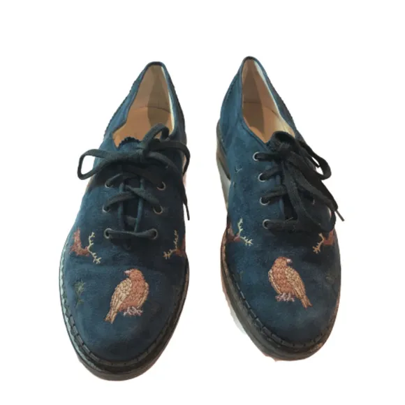 Haus Belir Embroidered Wildlife Loafers Size 6.5