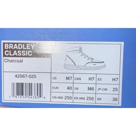 Hey Dude Bradley Classic Mens Lace Up Casual Ankle Chukka Boots Size 7 Gray