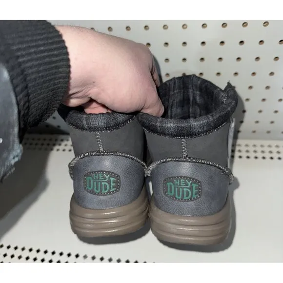 Hey Dude Bradley Classic Mens Lace Up Casual Ankle Chukka Boots Size 7 Gray
