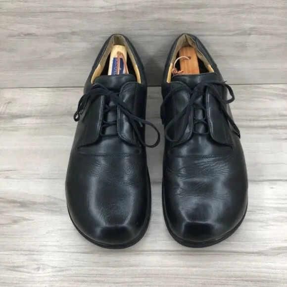 Highlander Shoes Mens EU 43 Black Leather Lace Up