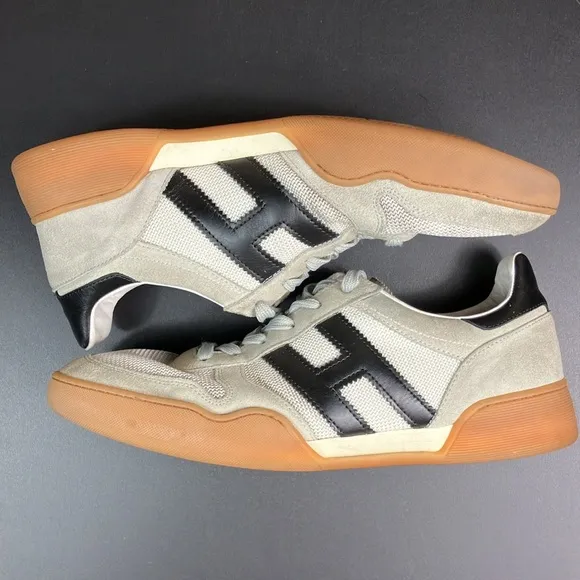 Hogan Leather Suede Big H Skateboarding Style H357 Sneaker Shoes Men’s size 9.5