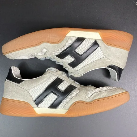 Hogan Leather Suede Big H Skateboarding Style H357 Sneaker Shoes Men’s size 9.5