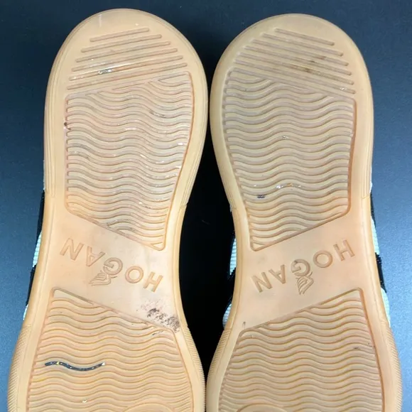 Hogan Leather Suede Big H Skateboarding Style H357 Sneaker Shoes Men’s size 9.5