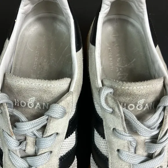Hogan Leather Suede Big H Skateboarding Style H357 Sneaker Shoes Men’s size 9.5
