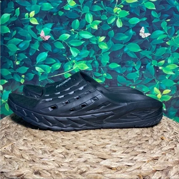 HOKA Black Recovery Slide Sandals