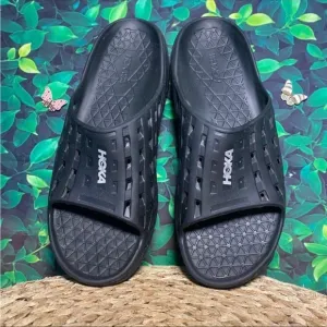 HOKA Black Recovery Slide Sandals