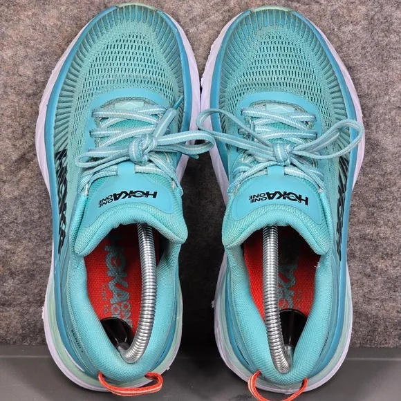 Hoka Bondi 7 Running Shoes Cushioning Walking‎ Athletic Sneakers Aqua 6.5