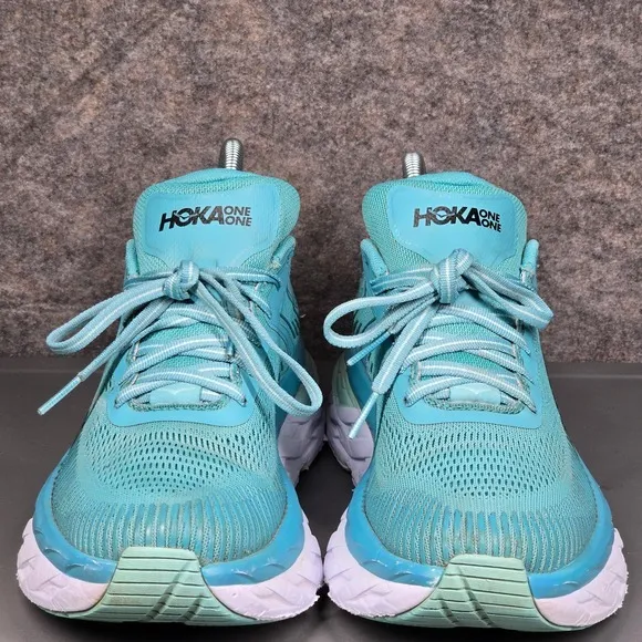 Hoka Bondi 7 Running Shoes Cushioning Walking‎ Athletic Sneakers Aqua 6.5