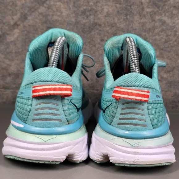 Hoka Bondi 7 Running Shoes Cushioning Walking‎ Athletic Sneakers Aqua 6.5