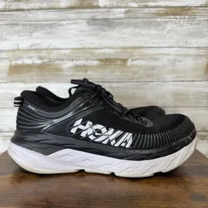 Hoka One One Bondi 7 Women's Size 9 Running Shoes Black | White