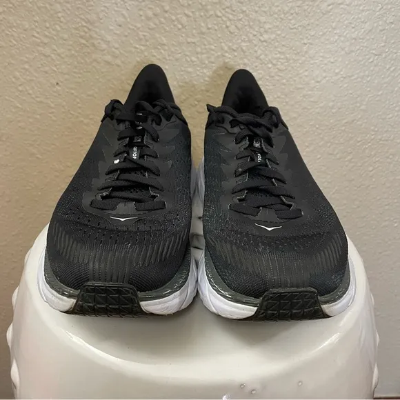 Hoka One One Clifton 7 Black White Running Shoes Women's Sz 6.5D B7