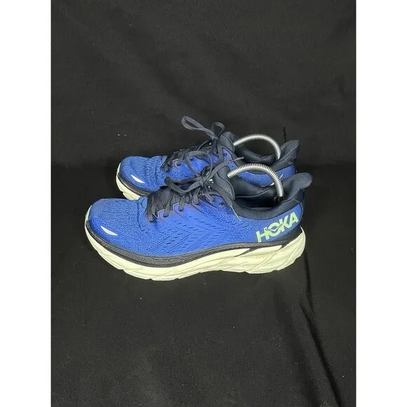 Hoka One One Clifton 8 Blue Green Men’s Size 10D Running Shoes Sneakers