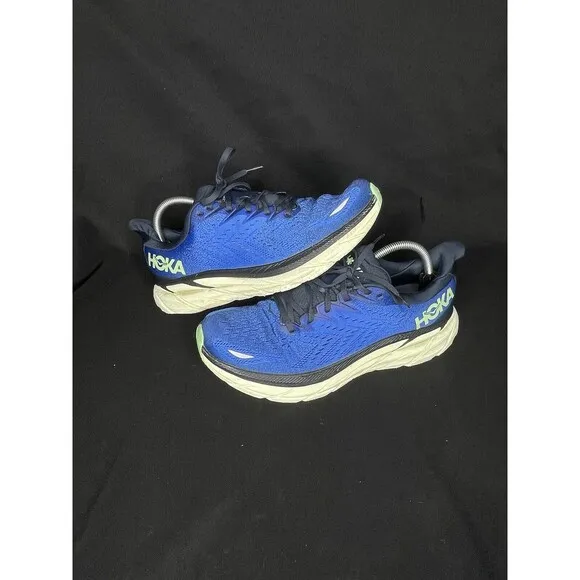 Hoka One One Clifton 8 Blue Green Men’s Size 10D Running Shoes Sneakers