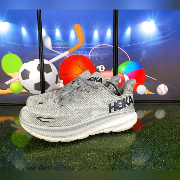 HOKA One One Clifton 9 Men's Gray Running Shoes Size 11D