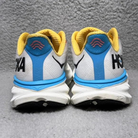 Hoka One One Clifton 9 Womens Size 10 Running Shoes Sneakers Blanc De Blanc