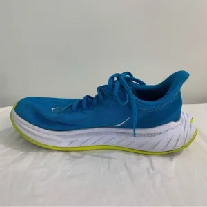 Hoka One One Womens 9 B Carbon X 2 1113527 DBCTR Blue Running Shoes Sneakers