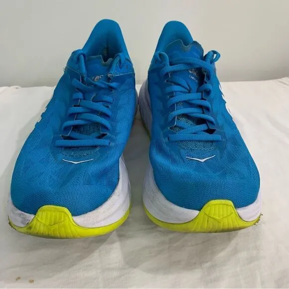 Hoka One One Womens 9 B Carbon X 2 1113527 DBCTR Blue Running Shoes Sneakers