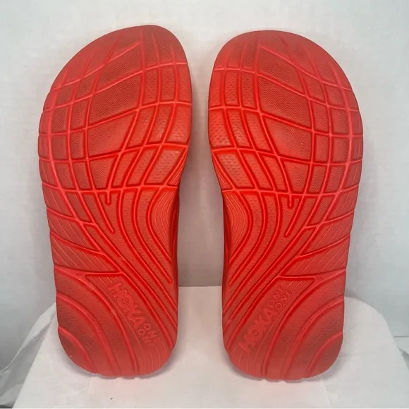 Hoka Ora Recovery Slide Sandals Athletic Training Flip Flops Comfort Red Men 14