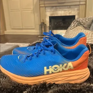 Hoka Rincon 3 Blue and Orange Running Shoes