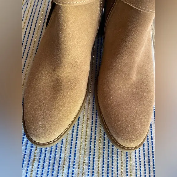 HOUSE OF HARLOW 1960 BEACHWOOD CAMEL SUEDE/LEATHER ANKLE BOOTS NEW SZ 10M