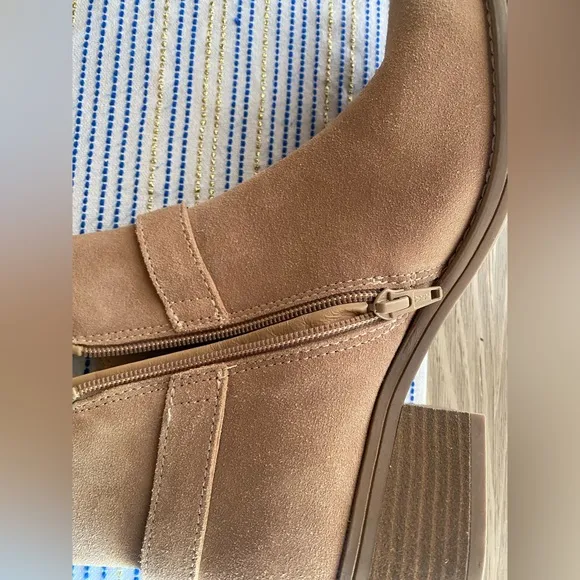 HOUSE OF HARLOW 1960 BEACHWOOD CAMEL SUEDE/LEATHER ANKLE BOOTS NEW SZ 10M