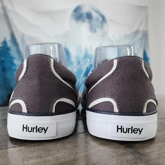Hurley Arlo Slip On Shoes Gray White Men's 8.5 NWT