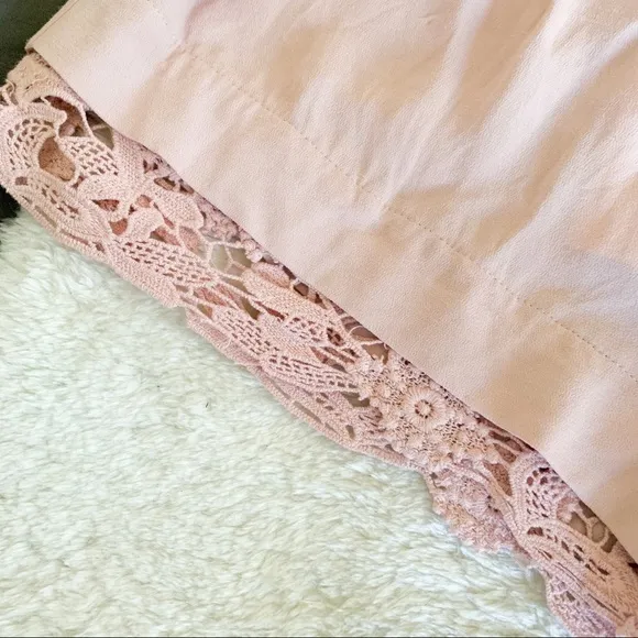 IRO Dainie Crepe High Rise Drawstring Waist Shorts Pale Pink NWT 40 (8)