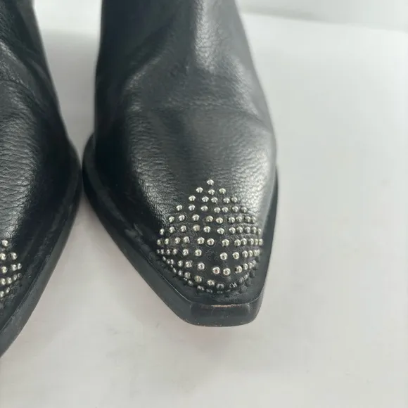IRO Santiago Studded Black Ankle Boots Size EU 38