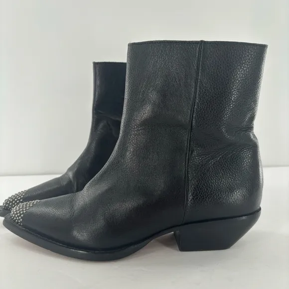 IRO Santiago Studded Black Ankle Boots Size EU 38