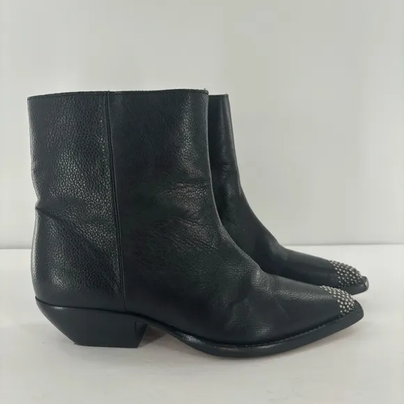 IRO Santiago Studded Black Ankle Boots Size EU 38