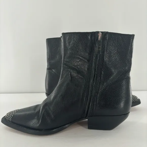 IRO Santiago Studded Black Ankle Boots Size EU 38